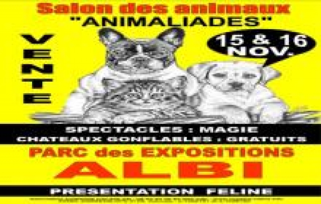 salon animalier albi 15 et 16 novembre acheter vendre